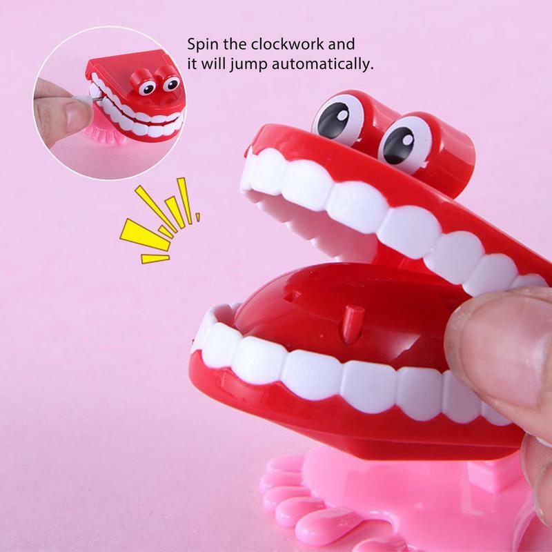 Giocattolo dei denti da passeggio per la decorazione del Desktop della festa Dental Wind Up Toy catena dei denti di salto per i giocattoli dentali dei bambini