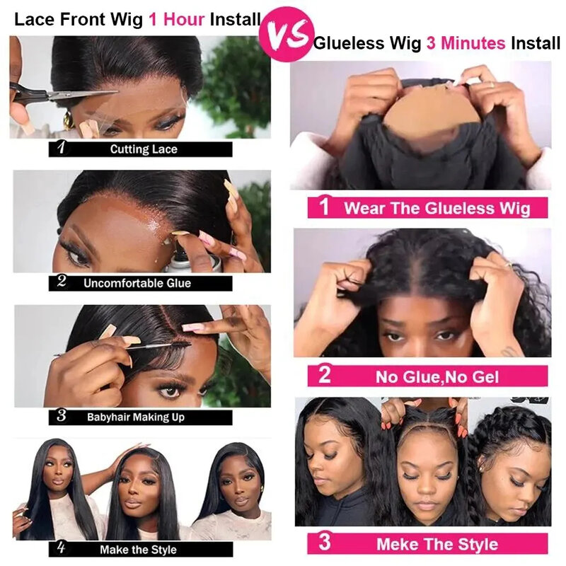 Wear Go Glueless Bob Wig Lace Front Human Hair Wigs Short Pre Plucked Straight 13x4 HD Transparent Lace Frontal Wig Bob on Sale