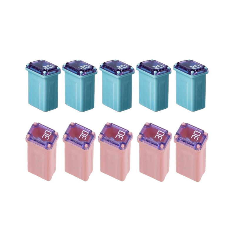 Caja de fusibles en miniatura FMM MCASE tipo FMM, 10 piezas de 20a 30Amp, fusibles Maxi ("Low Blow")