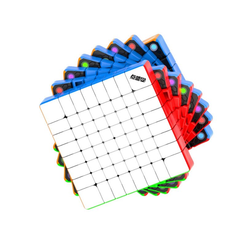 DianSheng 갤럭시 스티커리스 전문 마그네틱 매직 큐브, 마그네틱 스피드 매직 큐브, 8 레이어, 8x8