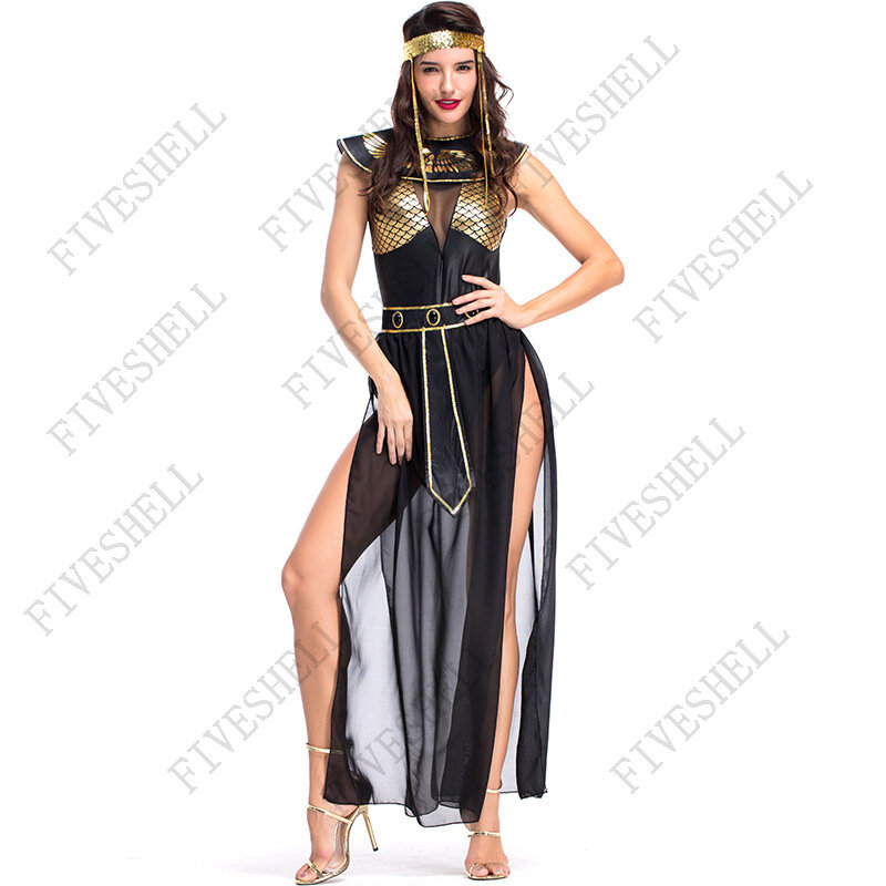 2023 Medieval Egypt Princess Costumes New Egyptian Pharaoh Cosplay Masquerade Halloween Adult Women Cosplay Costume