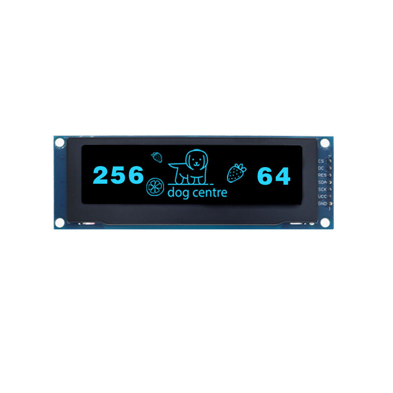 3.12 inch OLED Display Module, 256x64 , 7 pin SPI Interface, SSD1322 Serial Display