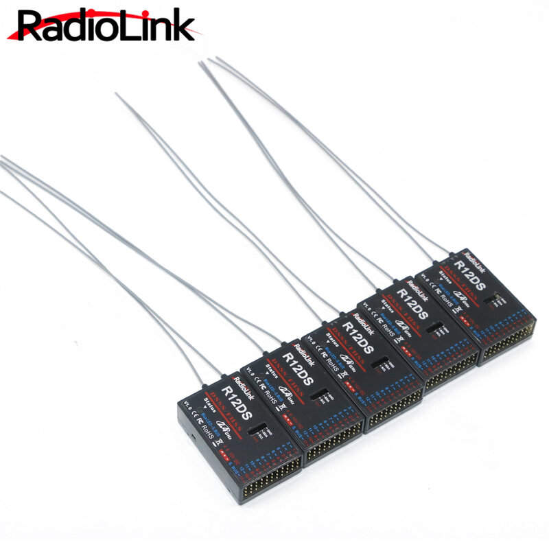 RadioLink R12DS 12CH 12 قناة استقبال 2.4Ghz لجهاز AT10 الارسال الطائرات التصوير الجوي