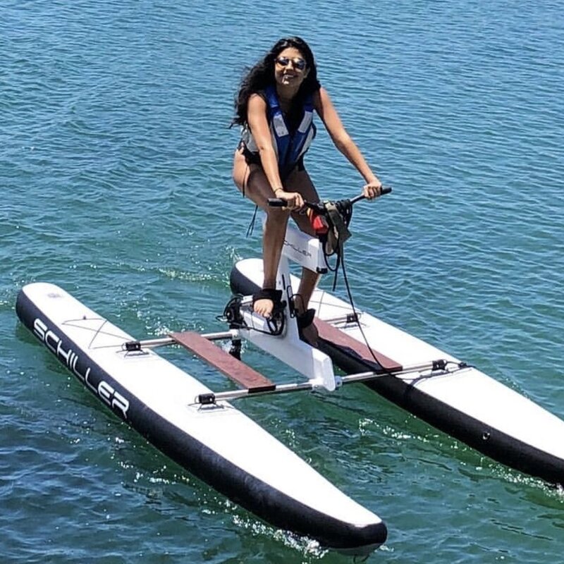 2022 Summer water play CE gonfiabile water bike DWF bicicletta outdoor equipment schiller signal person water bike in vendita