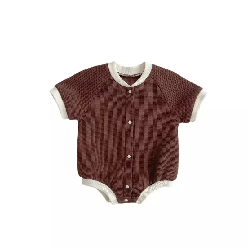 Mono de algodón de un solo pecho para bebé, niño y niña, ropa para gatear, 2024