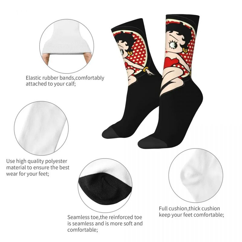 Sexy Bettys Design Theme All Season Socks Merch for Women Cozy Print Socks