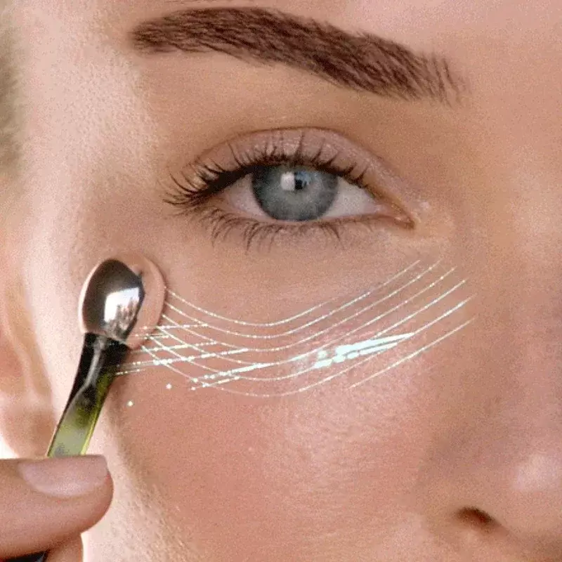 1pc Augen rolle Massage stab Augen creme Applikator kosmetischer Spatel Anti-Falten-Gesichts löffel Gold legierung Gesicht dünne Hautpflege-Tool