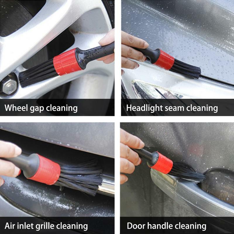 Sikat pembersih Ventilasi udara mobil, sikat debu pembersih mobil dengan desain lubang, detail bulu lembut untuk Outlet udara mobil