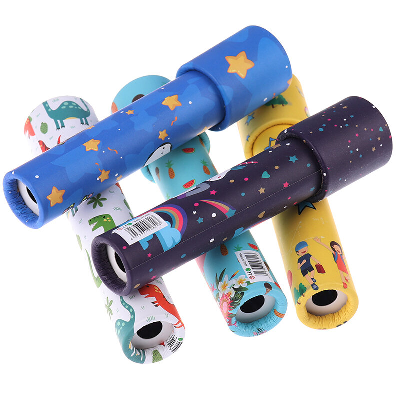 Caleidoscopio giratorio creativo para niños, caleidoscopio mágico clásico, juguetes educativos para niños, regalos creativos, envío aleatorio, 14,5 cm, 1PC
