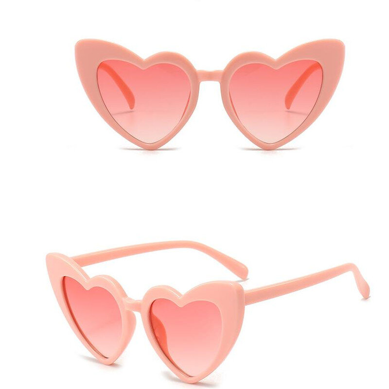 Gafas de sol clásicas con forma de corazón para niños y niñas, anteojos de sol con personalidad bonita para disparar en la calle, para verano