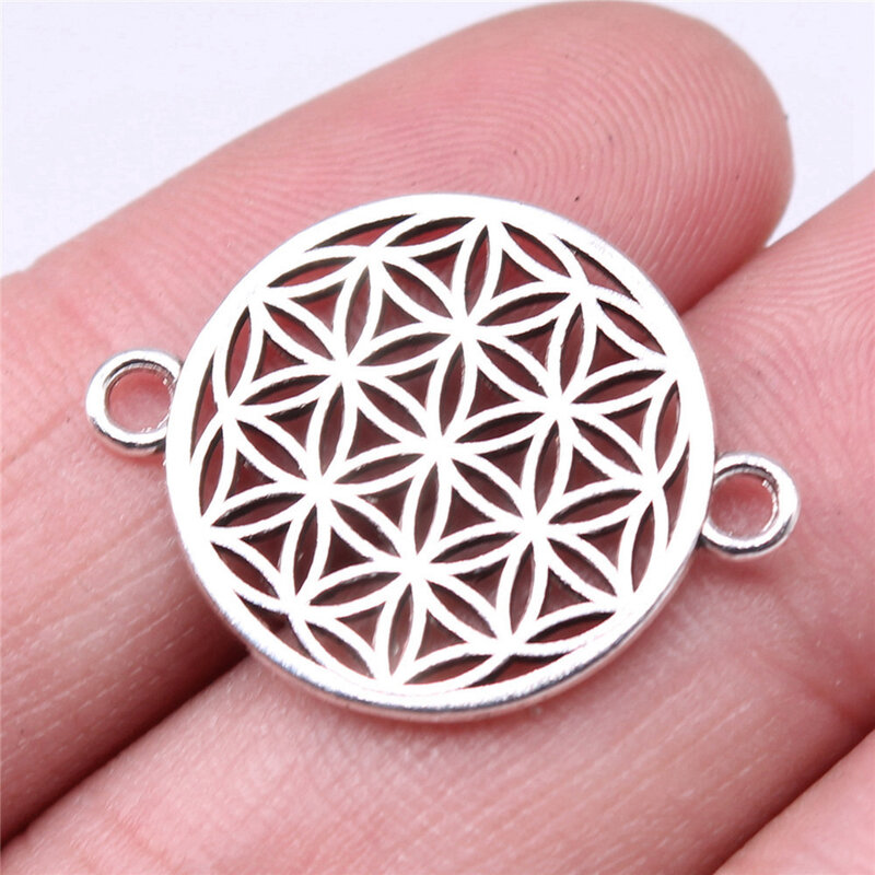 Findings Flower Of Life Connector Charms Jewellery Making Supplies 26x20mm 10pcs