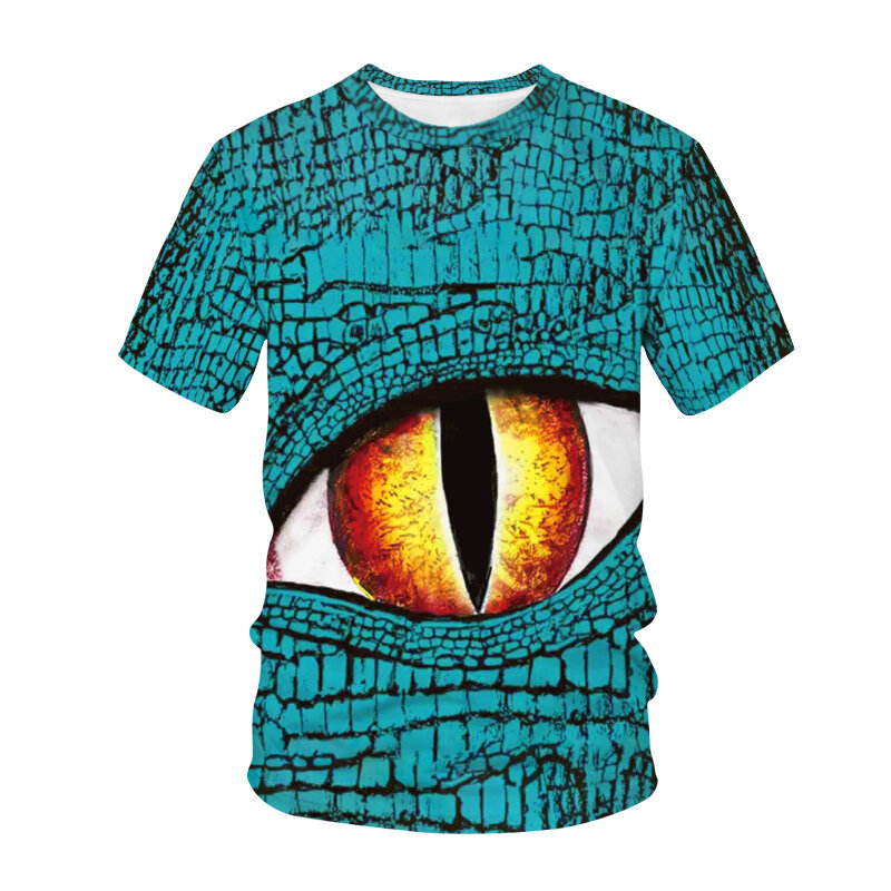 남성용 뱀 무늬 오넥 반팔 상의, 하라주쿠 패션, 오버사이즈 티셔츠, 3D 티셔츠, 남성 의류