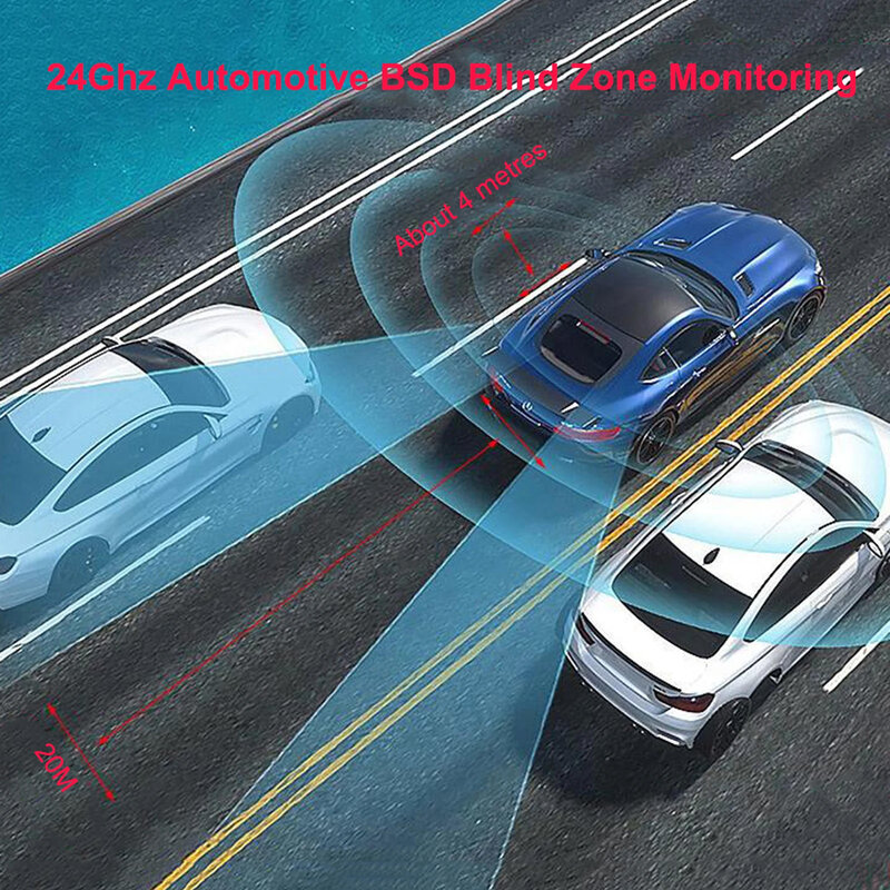 Universal 24Ghz Millimeter Wave Radar BSD Blind Spot Detection System BSM Blind Spot Monitoring System Change Lane Safer