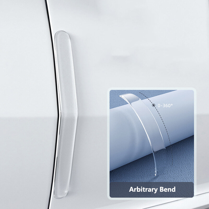 4 Stuks Verlengde Auto Deur Bumper Strip Transparant Lichaam Beschermer Anti-Kras & Anti-Scuff Beschermende Strip Lichaam Decoratie Strip