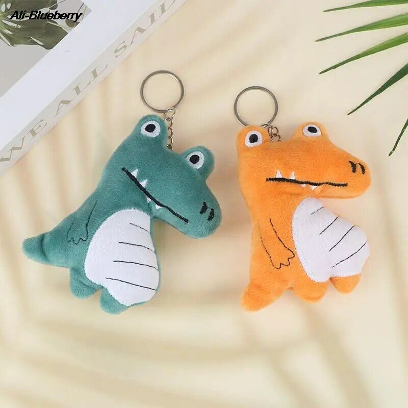 10CM Cute Crocodile Plush Toy Cartoon Stuffed Doll Keychain Pendant Bag Decor Kid Gift Grab Machine Doll Small Gift