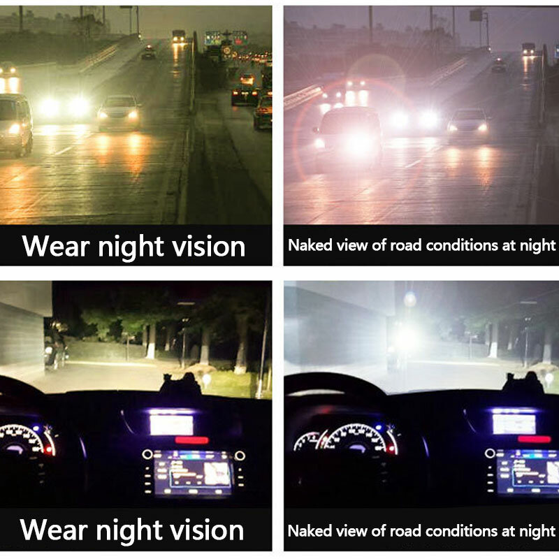 Kacamata Pengemudi Malam Antisilau Mobil Aksesori Interior Kacamata Roda Gigi Pelindung Kacamata Penglihatan Malam Kacamata Mengemudi Mobil