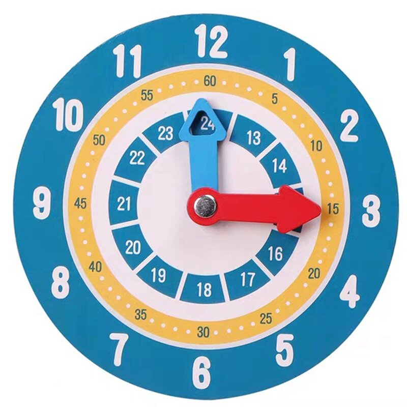 Drewniana wczesna edukacja dzieci dodatkowe odejmowanie zabawek Model zegara szkoły podstawowej pomoc dydaktyczna