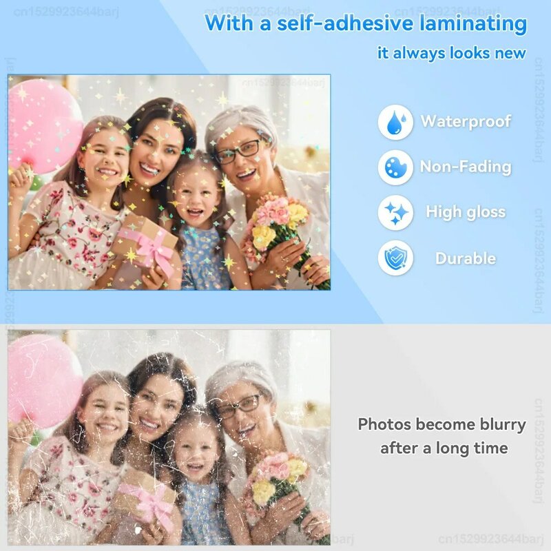 10 Sheets A4 Matte Holographic Cold Laminating Flim Transparent Stars Shiny Dots DIY Package Color Card Photo Holographic Flim