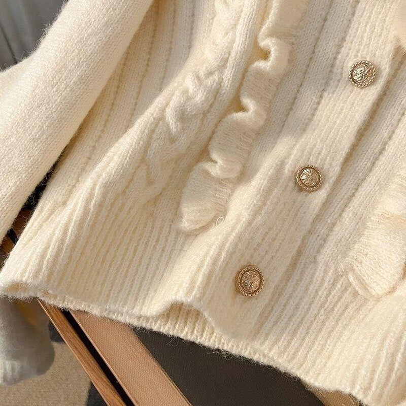 Autunno morbido cardigan lavorato a maglia femminile coreano sciolto morbido maglieria donna maglione cappotto solido maglione cardigan abbigliamento donna