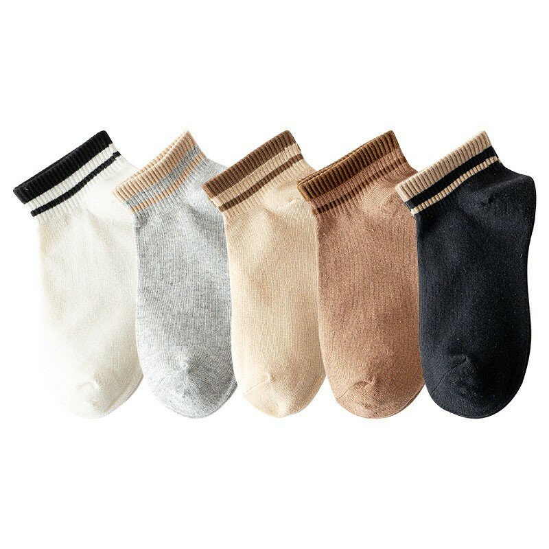 Damen Socken einfache einfarbige Doppels tange gerippt Modetrend vielseitige koreanische Akademie Stil Serie Baumwoll socken b104