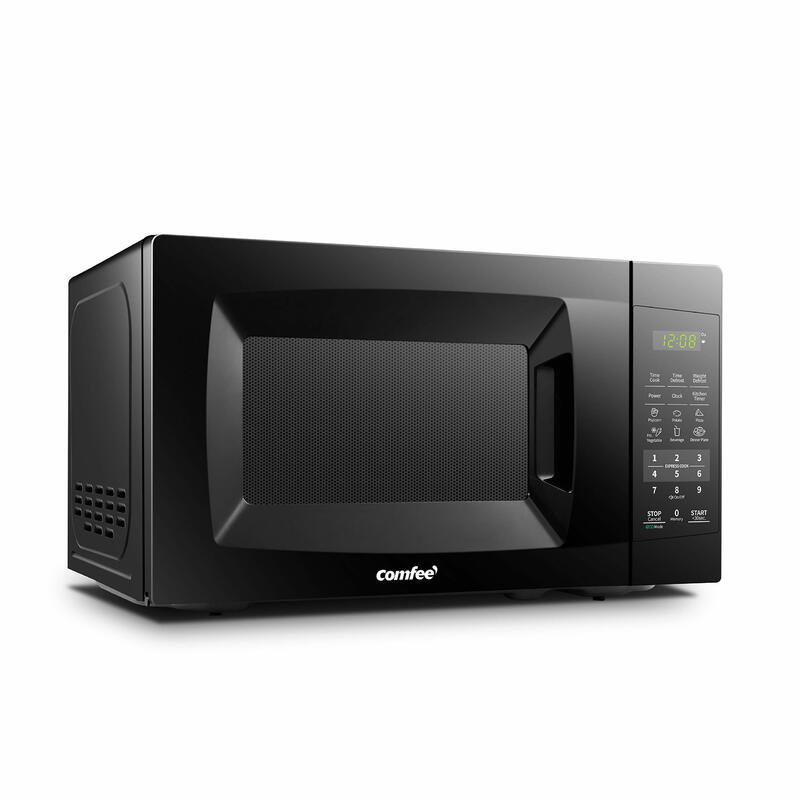 Countertop Microwave Oven with Sound On/Off, ECO Mode and Easy One-Touch Buttons, 0.7cu.ft, 1050W , Black