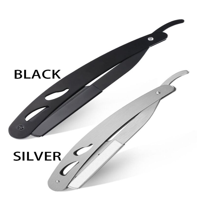 Stainless Steel Folding Manual Barber Blades Hair Razor Shaving Barber Tools Shaving Razor Shave-Stainless Steel
