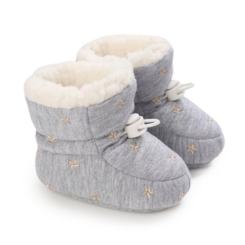 Jlong-Chaussures chaudes en coton pour bébé, souliers pour enfant, nouveau-né, garçon, fille, confort, doux, anti-aldes, premiers pas, 0 à 18 mois, hiver