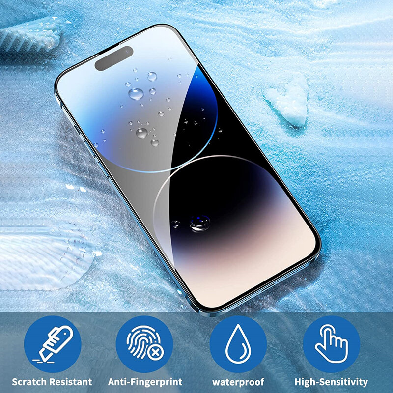 5 pezzi di vetro temperato per iPhone 11 12 13 14 15 Pro Max proteggi schermo per iPhone 12/13Mini 7 8 14 15 Plus X XS XR SE 2/3 vetro