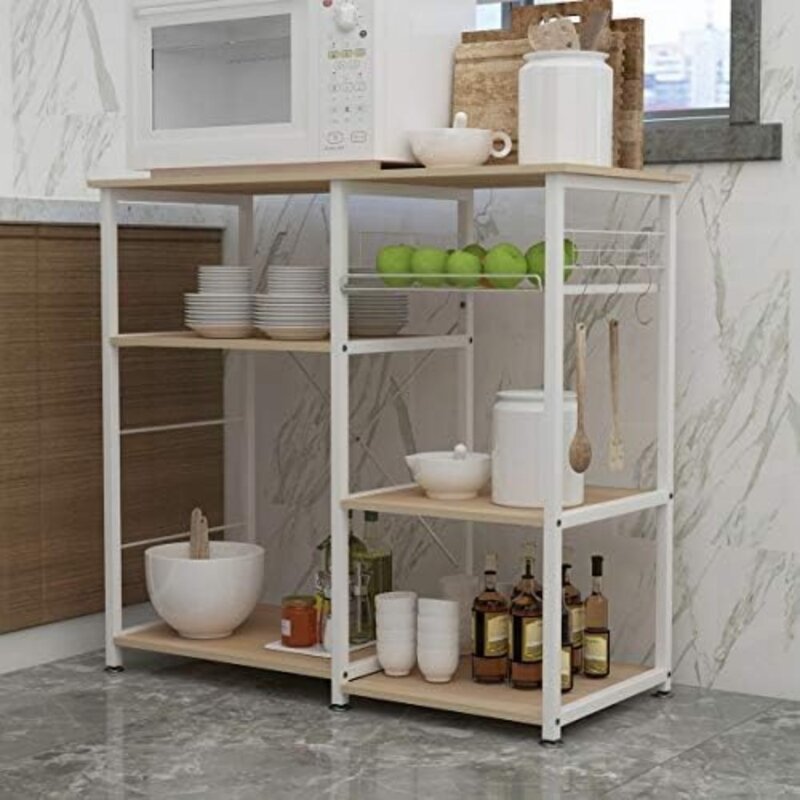 Soges-estante para panadero de cocina de 3 niveles, soporte para horno microondas, carrito de almacenamiento, estante de estación de trabajo, W5s-MO