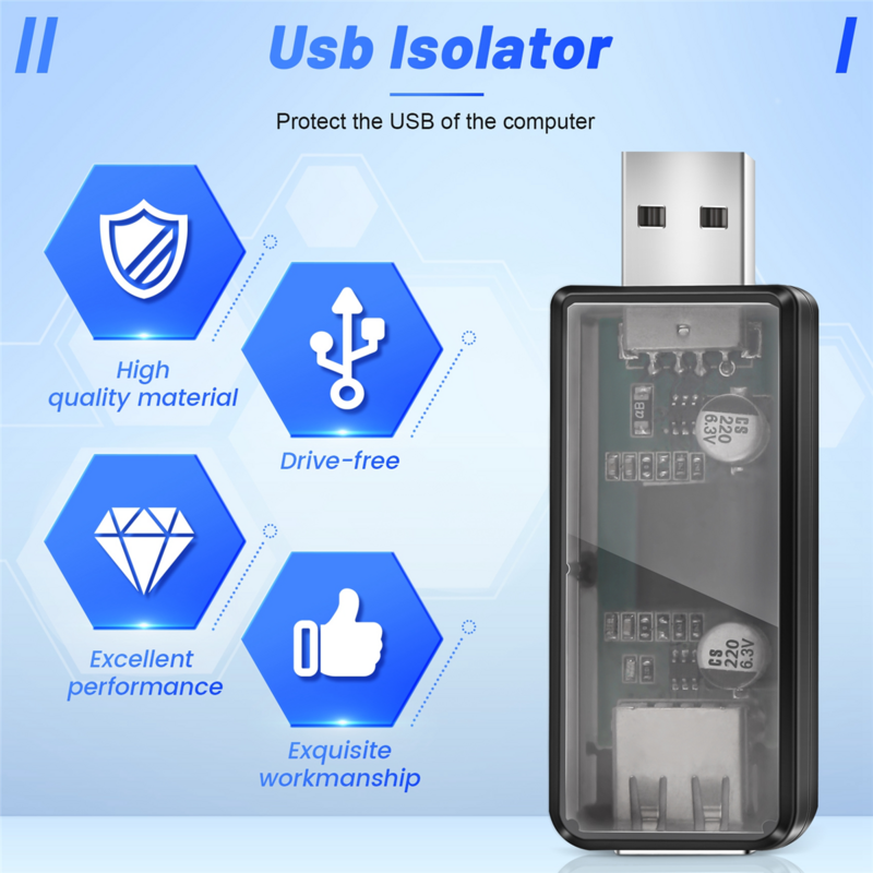 Modulo isolatore USB ADUM3160 supporto modulo isolatore di tensione da USB a USB 12mbps, utilizzato per isolare il rumore nel sistema di circuito