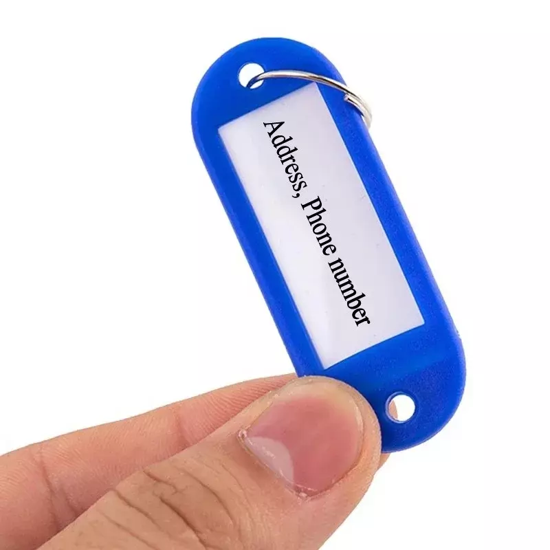 Gantungan kunci multiwarna ID kunci Label tag bagasi ID tag Hotel klasifikasi nomor kartu gantungan kunci 5 warna