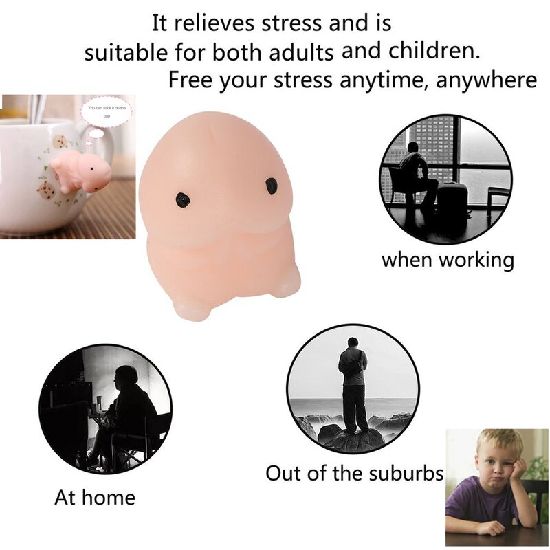 Funny Penis Shape Slow Rebound PU Decompression Toy Slow Rising Stress Relief Toy Relax Antistress Device Interesting Gift