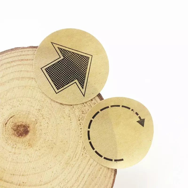 450PCS/Lot  Lattice & Arrow series Round Kraft paper  Sticker for Handmade Products Gift seal sticker 30mm Wholesale