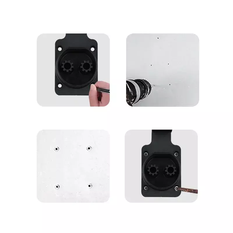 EV charger Integrated wall mounted EV charger cable bracket Gun head socket DC EVSE connector