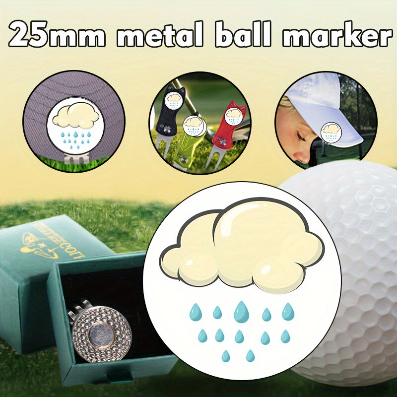 Club de golf avec clip magnétique pour chapeau, accessoires de golf, équipement de golf, marquage de balle personnalisé, mignon et amusant, chapeau nuage