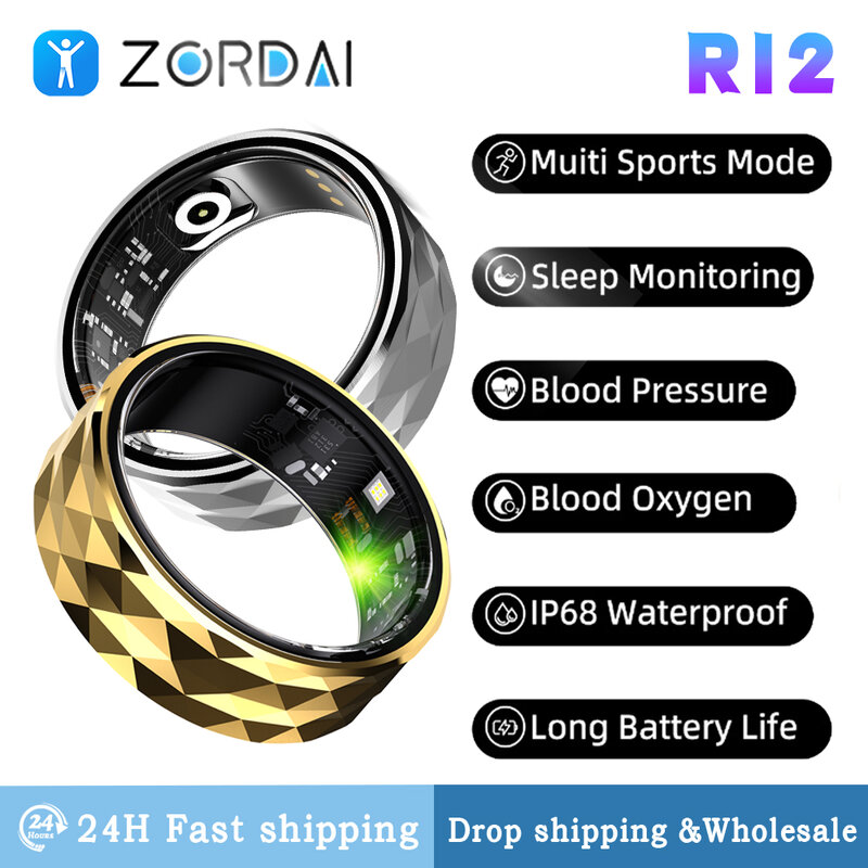 Zordai-anillo inteligente R12 para hombre, rastreador de salud, ritmo cardíaco, oxígeno en sangre, registro de ejercicios, calorías, modo Multideportivo, XIAOMI, nuevo