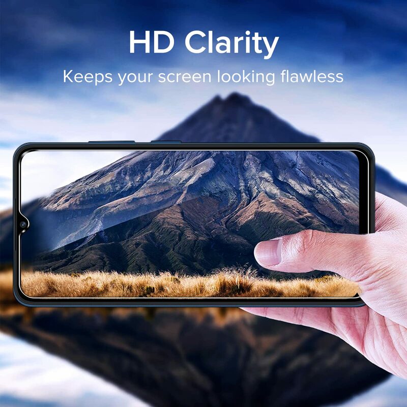 Pelindung layar untuk Redmi 12C Xiaomi, kaca antigores HD 9H aluminium tinggi antigores ramah pengiriman gratis