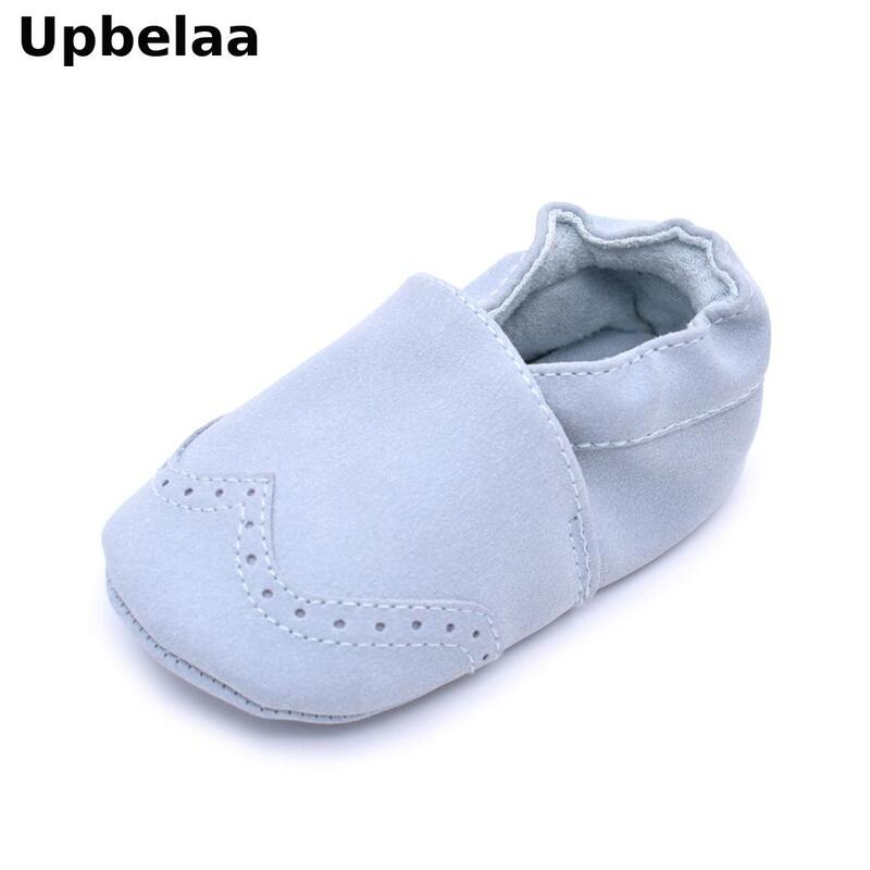 Zapatos de suela blanda para bebé, mocasines de piel nobuk de alta calidad, para primeros pasos, de 0 a 18 meses