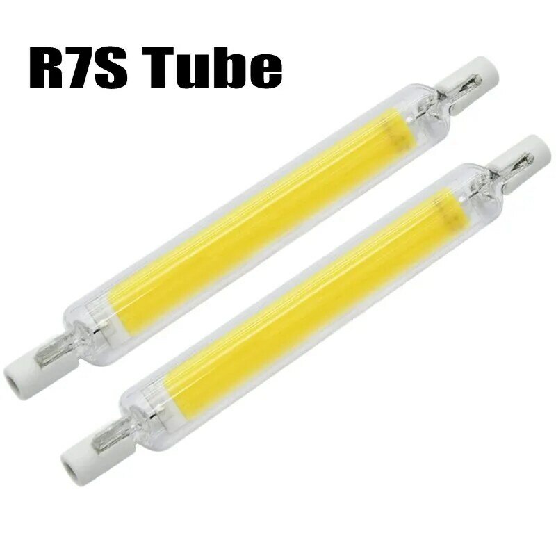 Tubo de vidrio LED R7s COB superbrillante, lámpara halógena de reemplazo para el hogar, 118mm, J118, 78mm, J78, AC110V, 120V, 130V, 220 V, 240V