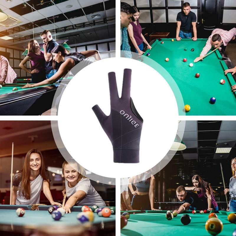 Billard handschuhe für Männer Unisex Drei-Finger-Billard handschuhe verdickt Handgelenk Design Sport zubehör für Billard