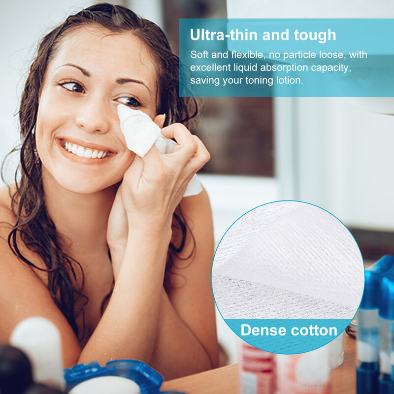 300 buah putih non-tenun serat bebas serat kertas katun alat Makeup bukan kain kasa spons digunakan untuk perawatan luka kapas Makeup luka