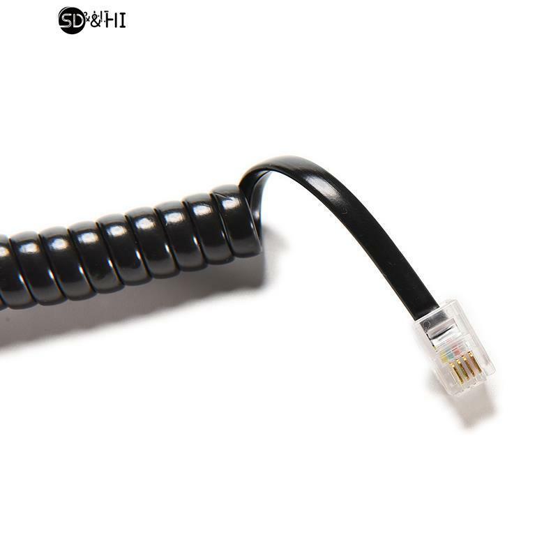 6,5-футовый штекер-штекер, телефонный раздвижной шнур, вьющийся катушечный кабель, провод до 2 м, телефонный Спиральный шнур