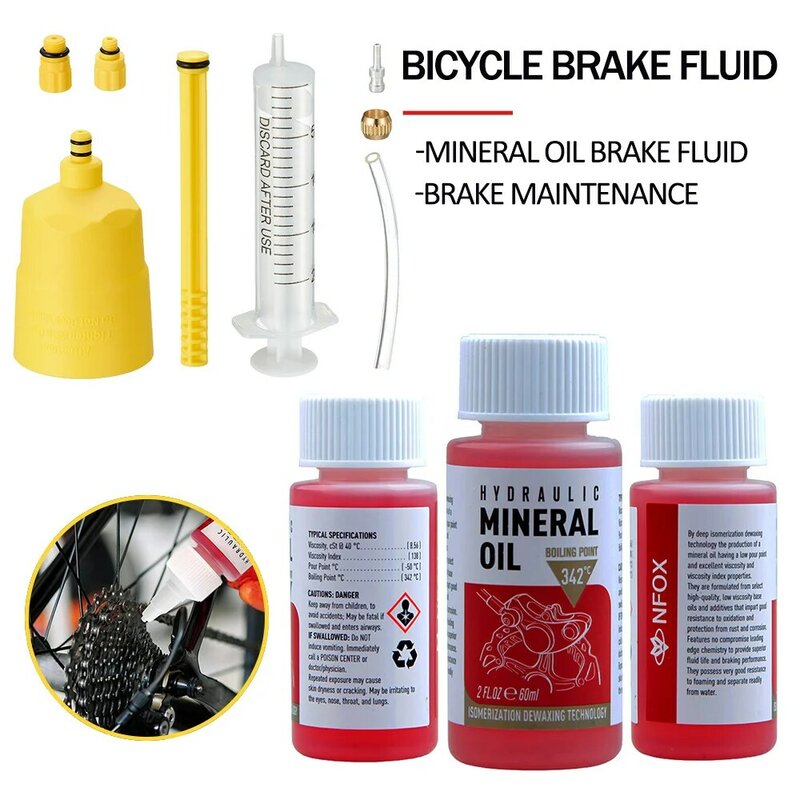 Sistema de aceite Mineral para frenos de bicicleta Shimano 27Rd, líquido para frenos de disco hidráulicos, 60Ml