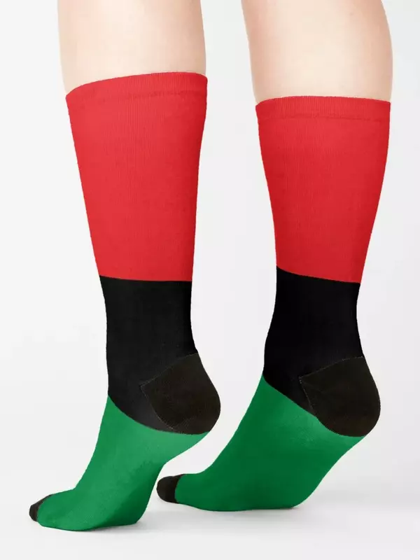 Pfanne afrikanische Flagge Bett bezug Socken Weihnachten Sport Weihnachts geschenk warme Winter Damen Socken Männer