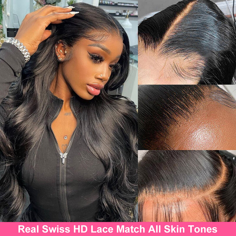 Sleek 28 Inch Body Wave Remy Brazilain Hair Wigs For Women 13x6x1Lace Front Wigs Glueless Wig 100% Human Hair Ready To Wear