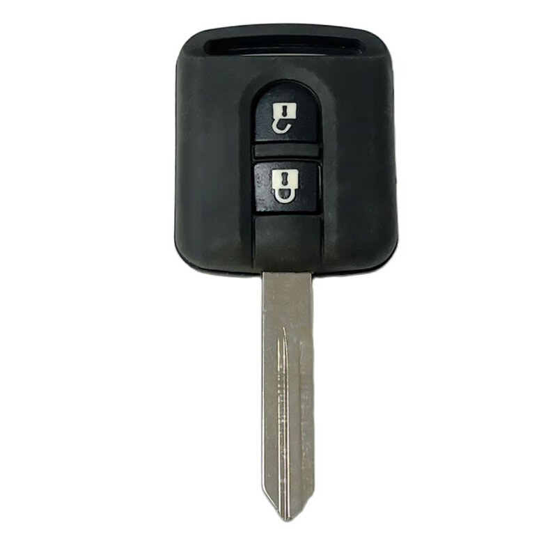 ECUTOOL 10 pz/lotto per NISSAN ElGRAND Remote Car Keys 2 pulsanti ottone non tagliato lama vuota chiave diritta guscio ABS