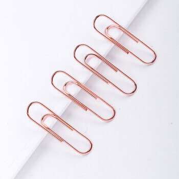 Deli 78510 Rose Gold Clip Bookmark Binder Paper Clips stationery Receipt Holder Office Supplies Stationery
