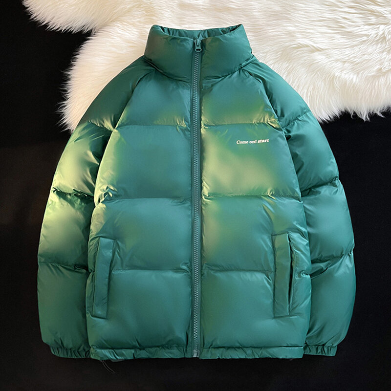 2023 Winter Men's Fashion Stand Collar Down Jackets Male Short White Duck Down Coats Men Solid Color Thick Warm Outerwear H524