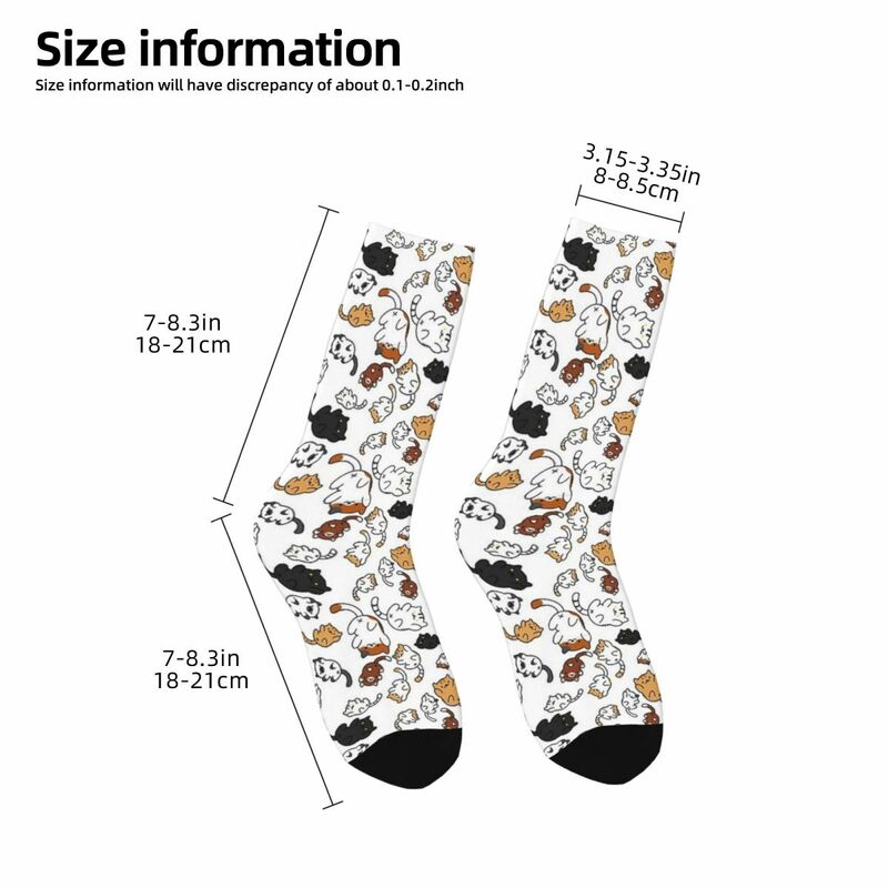 Neko Portals Neko Atsume Cats Socks Harajuku calze di alta qualità calze lunghe per tutte le stagioni per il regalo di compleanno della donna dell'uomo