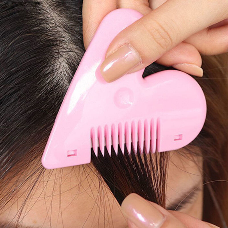 Pink Mini Hair Trimmer Love Heart Shape Hair Cutting Comb Body Bikini Hair Removal Pubic Hair Brushes With Blades Trimming Tools